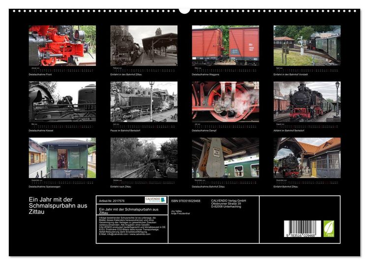Produktbild: Ein Jahr mit der Schmalspurbahn aus Zittau (hochwertiger Premium Wandkalender 2026 DIN A2 quer), Kunstdruck in Hochglanz