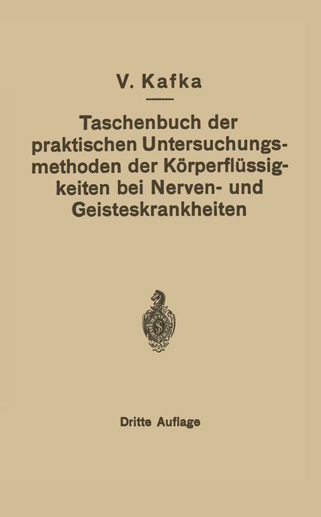 Produktbild: Taschenbuch der praktischen Untersuchungsmethoden der K&ouml;rperfl&uuml;ssigkeiten bei Nerven- und Geisteskrankheiten
