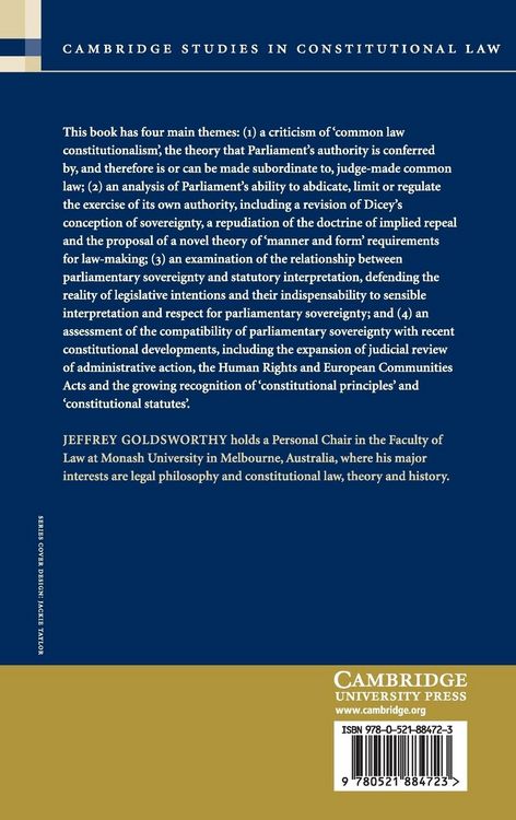 Produktbild: Parliamentary Sovereignty