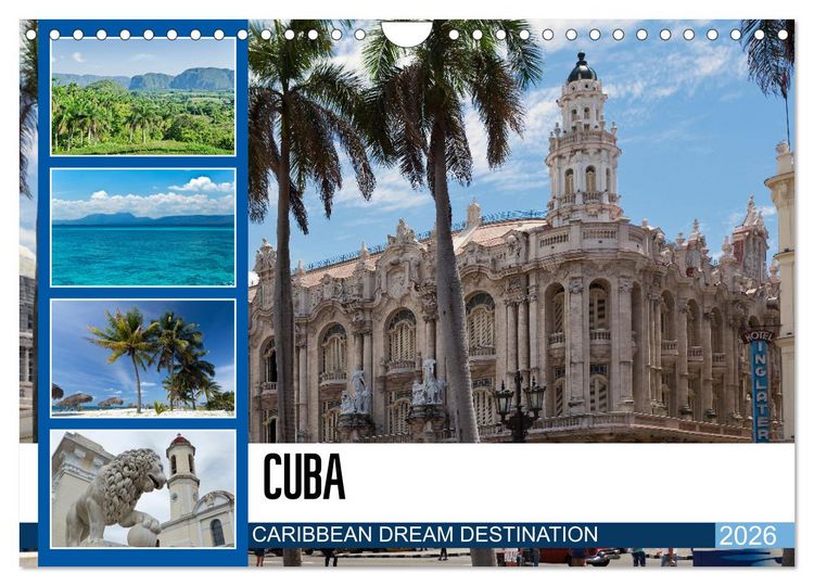 Produktbild: CUBA CARIBBEAN DREAM DESTINATION (Wall Calendar 2026 DIN A4 landscape), CALVENDO 12 Month Wall Calendar