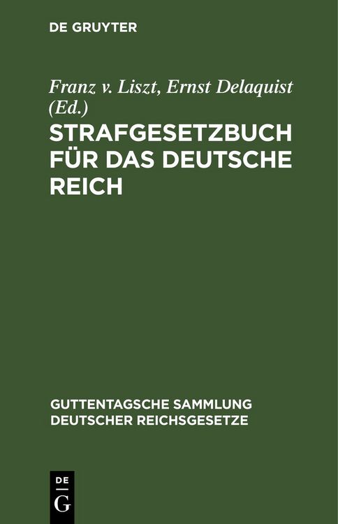 Produktbild: Strafgesetzbuch f&uuml;r das Deutsche Reich