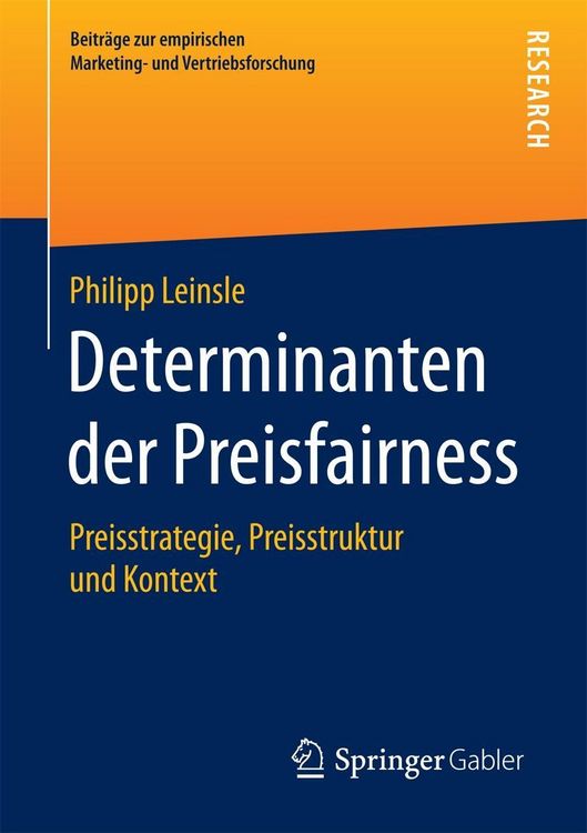 Produktbild: Determinanten der Preisfairness