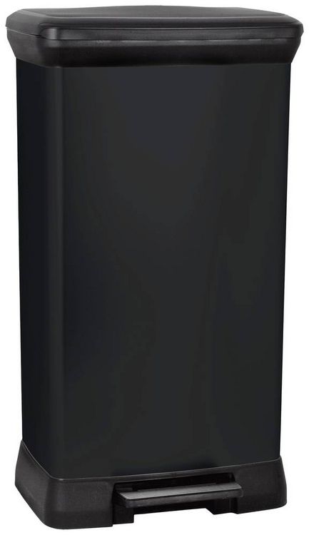 Produktbild: Curver Deco bin metalics 246364 M&uuml;lleimer 50l (B x H x T) 390 x 720 x 290mm Schwarz 1St.