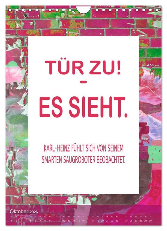 Produktbild: Lach du nur! - Flotte Spr&uuml;che schnell erkl&auml;rt (Wandkalender 2026 DIN A4 hoch), CALVENDO Monatskalender