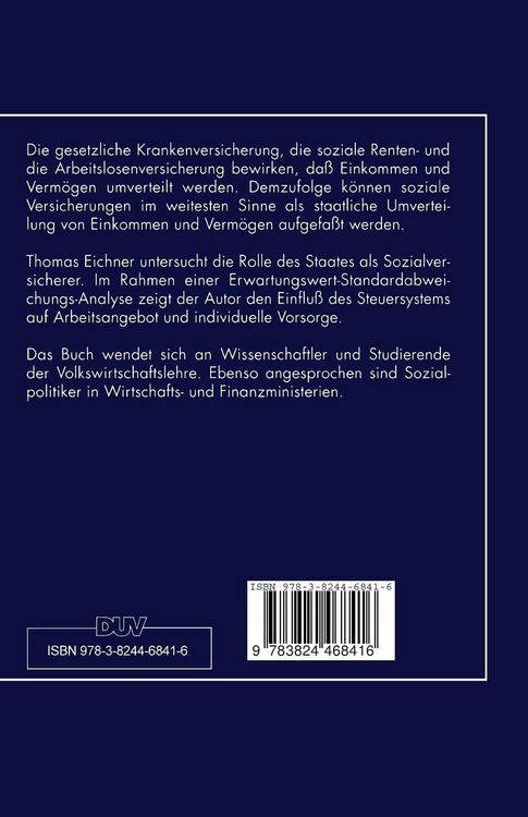Produktbild: Staatliche Sozialversicherung, individuelle Vorsorge und Arbeitsangebot