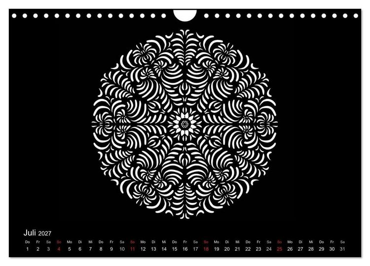 Produktbild: Entspannung und Ruhe durch Mandalas (Wandkalender 2027 DIN A4 quer), CALVENDO Monatskalender