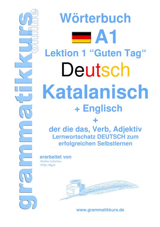 Produktbild: W&ouml;rterbuch Deutsch - Katalanisch - Englisch Niveau A1