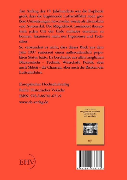 Produktbild: Handbuch der Motorluftschiffahrt von 1907