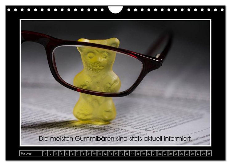 Produktbild: Wissenswertes aus der Welt der Gummib&auml;ren (Wandkalender 2026 DIN A4 quer), CALVENDO Monatskalender