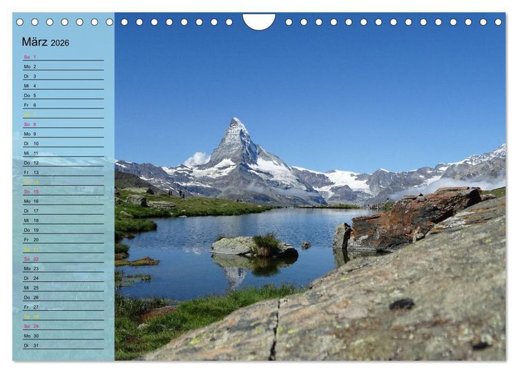 Produktbild: SeenSucht Entdecke Seen in der Schweiz Planer (Wandkalender 2026 DIN A4 quer), CALVENDO Monatskalender