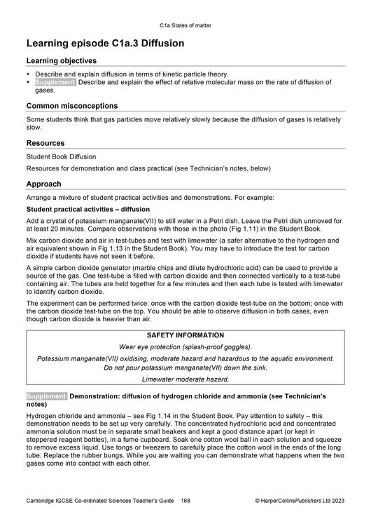 Produktbild: Cambridge Igcse(tm) Co-Ordinated Sciences Teacher Guide