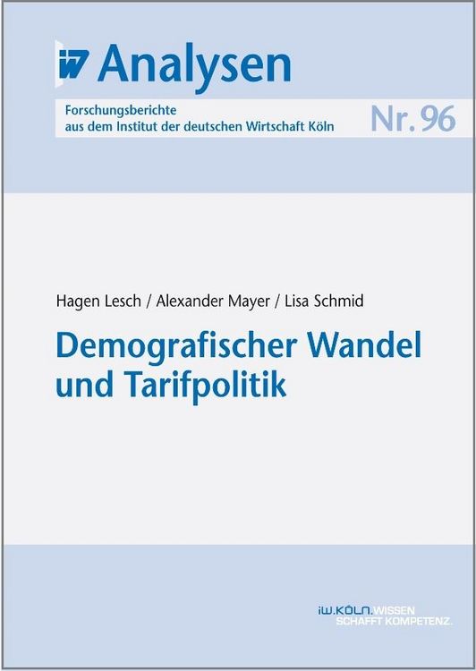 Produktbild: Demografischer Wandel und Tarifpolitik