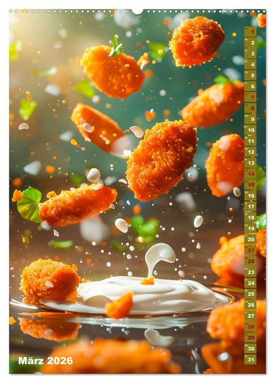Produktbild: Leckeres Fast Food (hochwertiger Premium Wandkalender 2026 DIN A2 hoch), Kunstdruck in Hochglanz