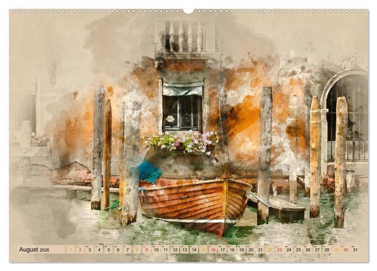 Produktbild: Venedig - ganz intim (Wandkalender 2026 DIN A2 quer), CALVENDO Monatskalender