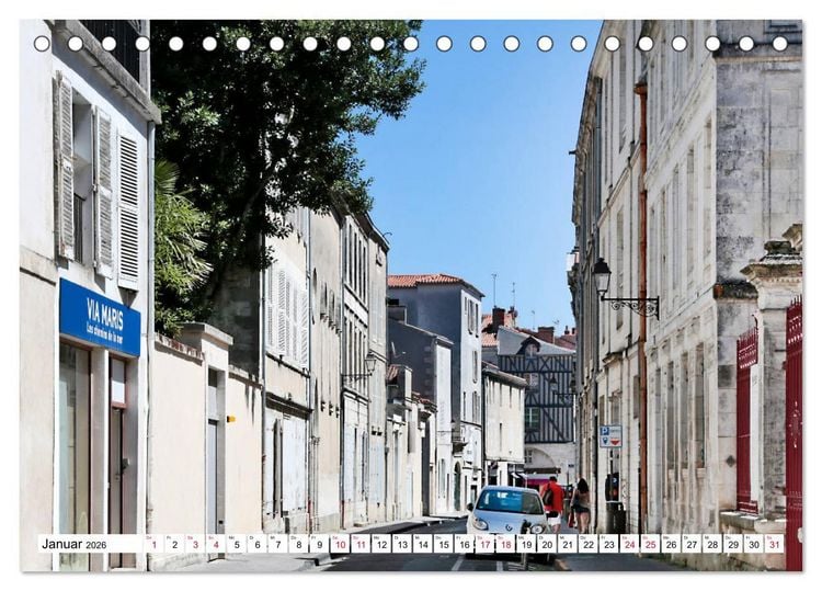 Produktbild: Ein Sommer in La Rochelle vom Frankfurter Taxifahrer Petrus Bodenstaff (Tischkalender 2026 DIN A5 quer), CALVENDO Monatskalender