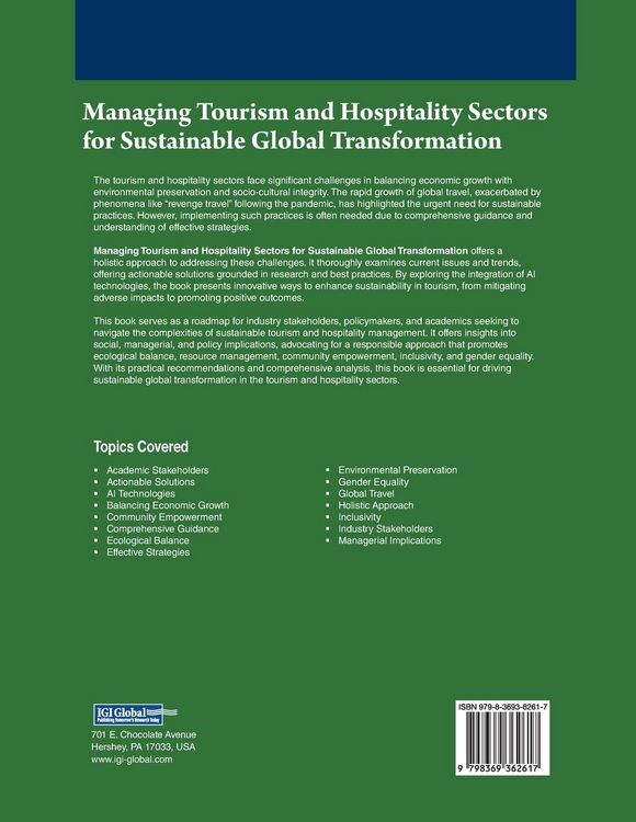 Produktbild: Managing Tourism and Hospitality Sectors for Sustainable Global Transformation