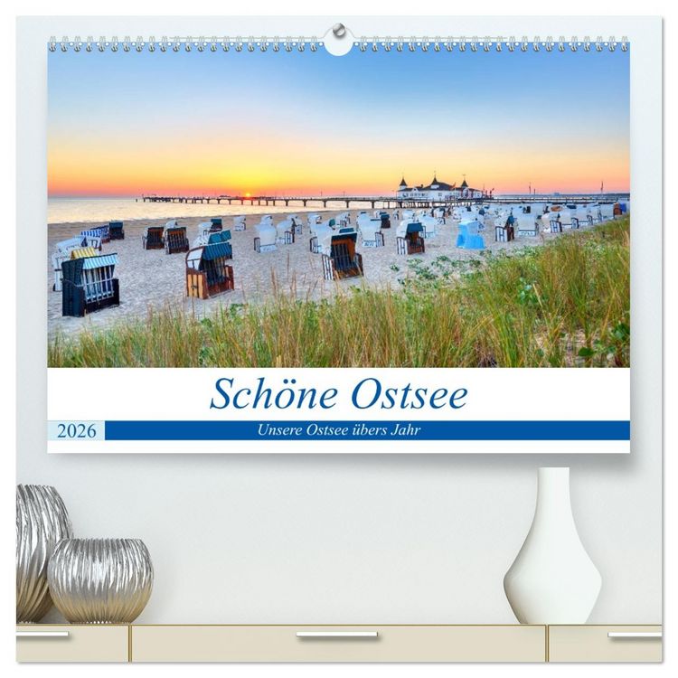Produktbild: Sch&ouml;ne Ostsee - Impressionen &uuml;bers Jahr (hochwertiger Premium Wandkalender 2026 DIN A2 quer), Kunstdruck in Hochglanz