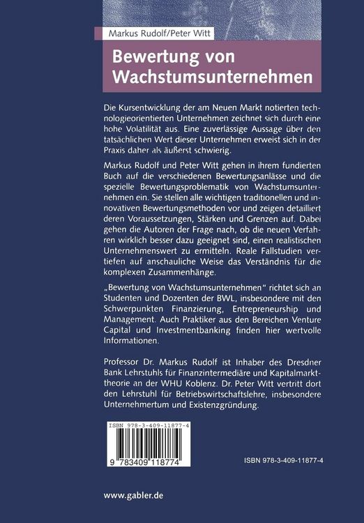 Produktbild: Bewertung von Wachstumsunternehmen
