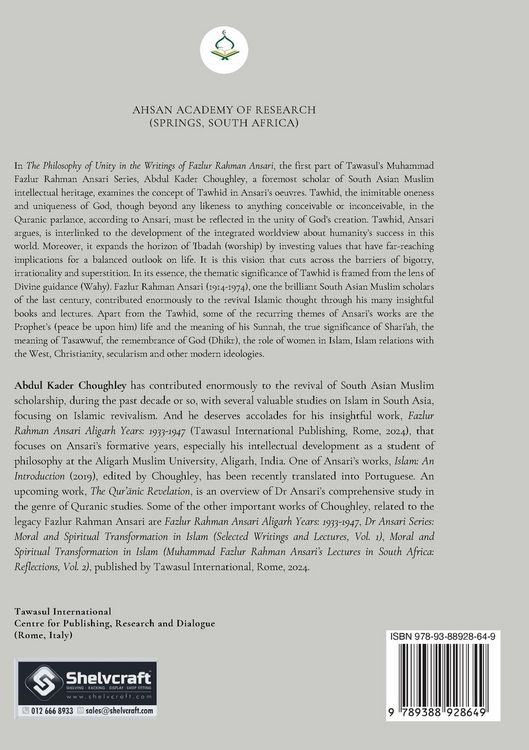 Produktbild: The Philosophy of Unity in the Writings of Fazlur Rahman Ansari