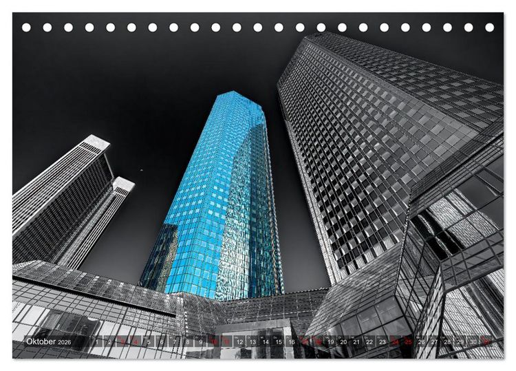 Produktbild: MAINHATTEN architektur kunst (Tischkalender 2026 DIN A5 quer), CALVENDO Monatskalender