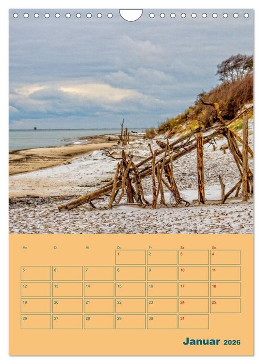 Produktbild: Fischland-Dar&szlig;-Zingst Terminplaner (Wandkalender 2026 DIN A4 hoch), CALVENDO Monatskalender