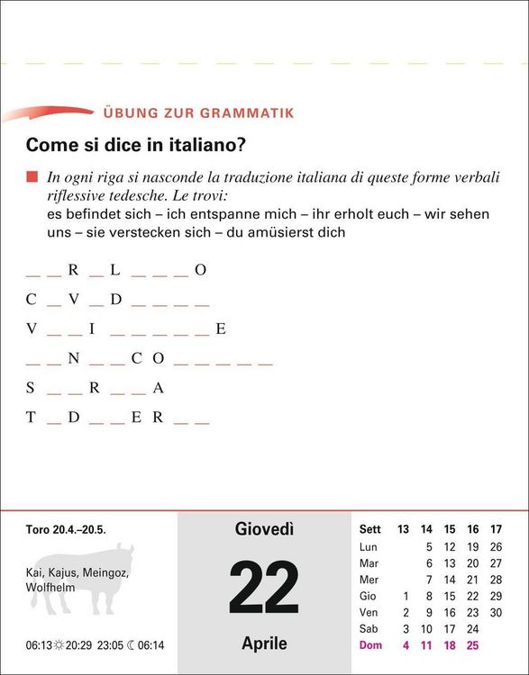 Produktbild: Italienisch Sprachkalender 2027 - Italienisch lernen leicht gemacht - Tagesabrei&szlig;kalender