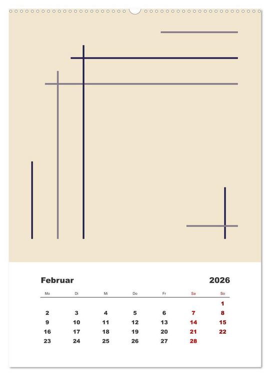 Produktbild: GeoArt - geometrische Formen (hochwertiger Premium Wandkalender 2026 DIN A2 hoch), Kunstdruck in Hochglanz