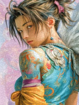 Produktbild: CALVENDO Puzzle Taatoo Frauen in Manga-&Auml;sthetik | 1000 Teile Lege-Gr&ouml;&szlig;e 64x48cm Foto-Puzzle f&uuml;r gl&uuml;ckliche Stunden