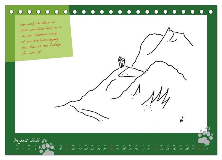 Produktbild: Der kleine GROSSE Wolf - Kalender (Tischkalender 2026 DIN A5 quer), CALVENDO Monatskalender