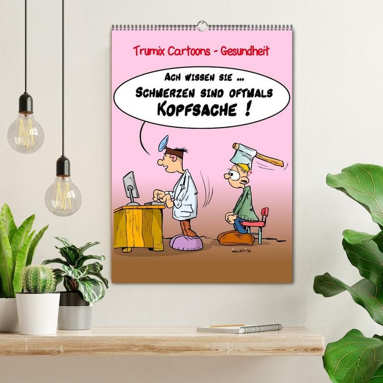 Produktbild: Trumix Cartoons - Gesundheit (Wandkalender 2026 DIN A2 hoch), CALVENDO Monatskalender
