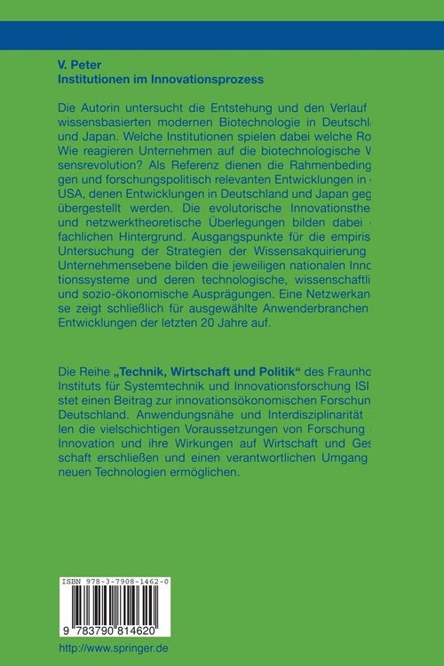 Produktbild: Institutionen im Innovationsprozess