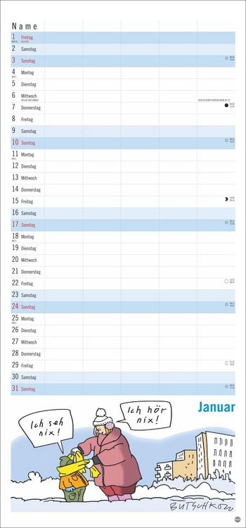 Produktbild: Peter Butschkow: Familienplaner 2027