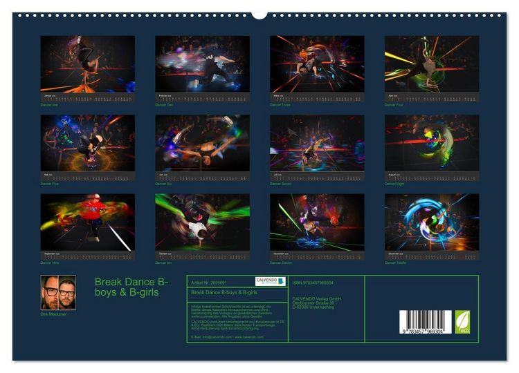 Produktbild: Break Dance B-boys & B-girls (hochwertiger Premium Wandkalender 2026 DIN A2 quer), Kunstdruck in Hochglanz