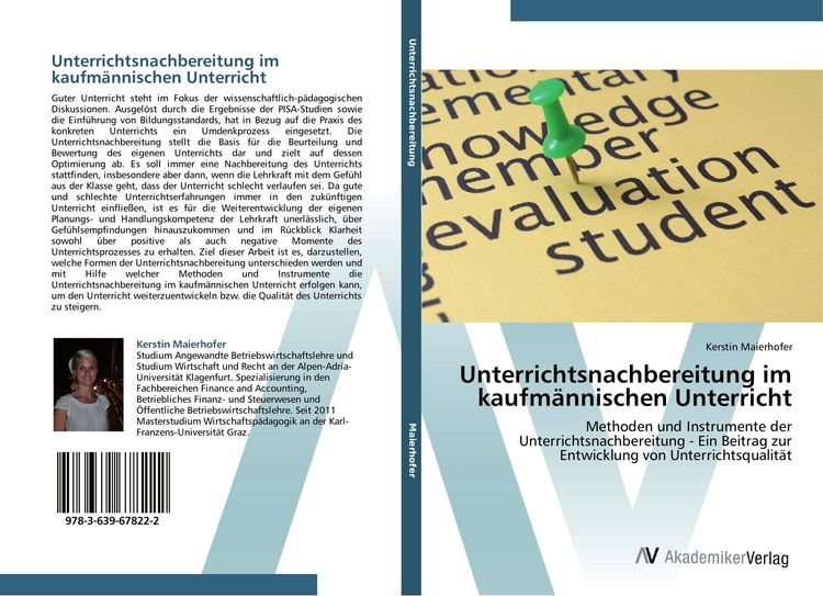 Produktbild: Unterrichtsnachbereitung im kaufm&auml;nnischen Unterricht