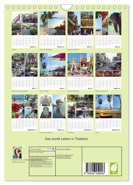 Produktbild: Das bunte Leben in Thailand (Wandkalender 2026 DIN A4 hoch), CALVENDO Monatskalender
