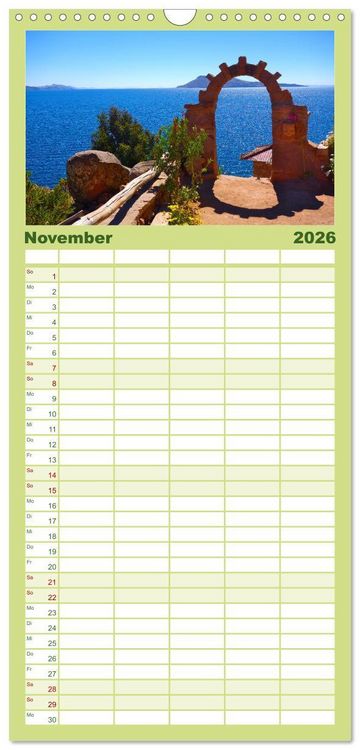 Produktbild: Familienplaner 2026 - S&uuml;damerika - Vom Reich der Inka bis nach Patagonien mit 5 Spalten (Wandkalender, 21 x 45 cm) CALVENDO