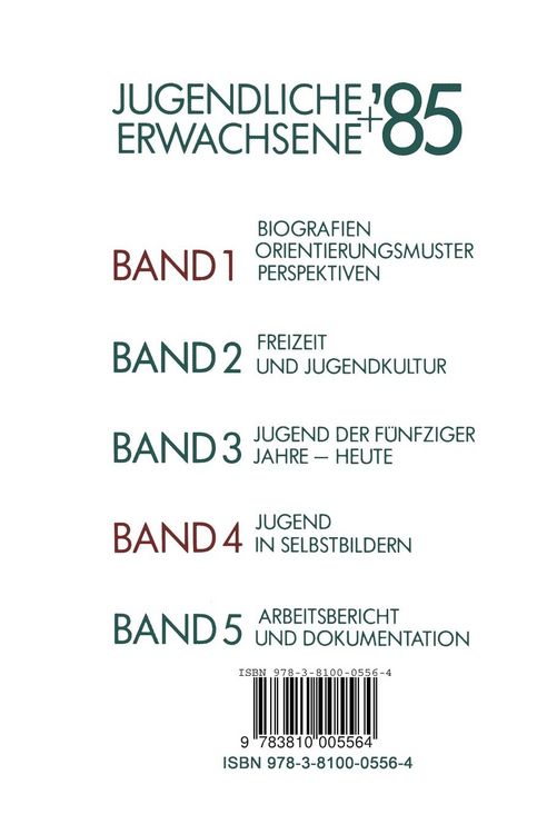 Produktbild: Jugendliche + Erwachsene &rsquo;85