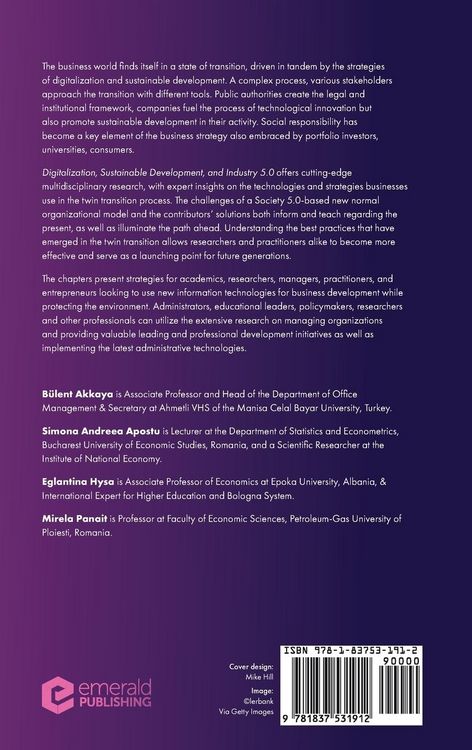 Produktbild: Digitalization, Sustainable Development, and Industry 5.0