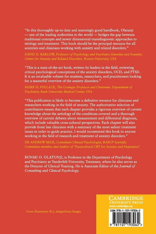 Produktbild: The Cambridge Handbook of Anxiety and Related Disorders