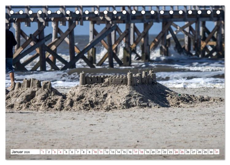 Produktbild: Impressionen aus Sankt Peter-Ording (Tischkalender 2026 DIN A5 quer), CALVENDO Monatskalender