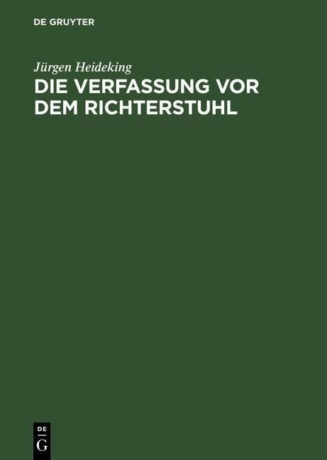 Produktbild: Die Verfassung vor dem Richterstuhl