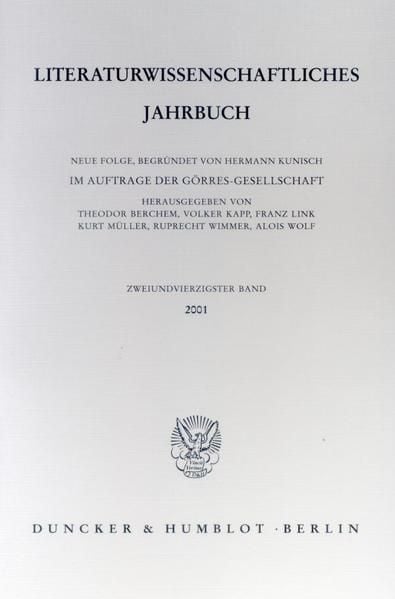 Produktbild: Literaturwissenschaftliches Jahrbuch.