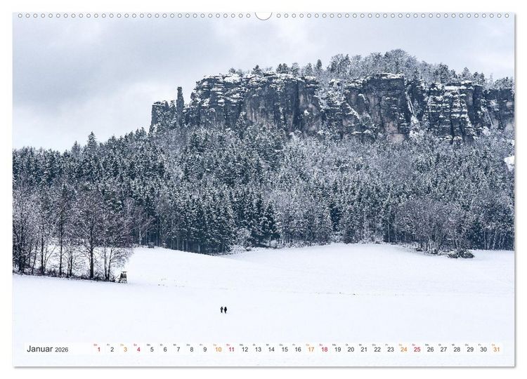 Produktbild: S&auml;chsische Schweiz - Wandern durch das Elbsandsteingebirge (hochwertiger Premium Wandkalender 2026 DIN A2 quer), Kunstdruck in Hochglanz