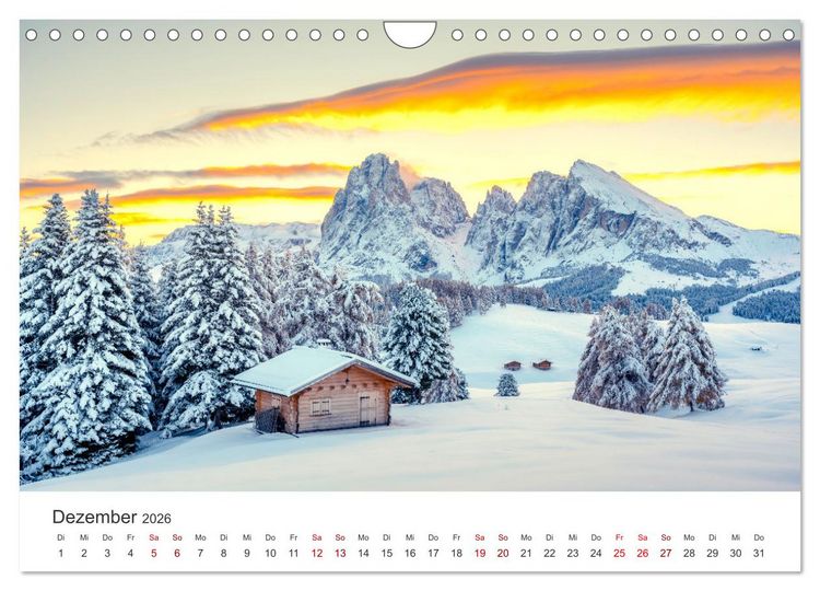 Produktbild: Seiser Alm - Im Herzen der Dolomiten. (Wandkalender 2026 DIN A4 quer), CALVENDO Monatskalender