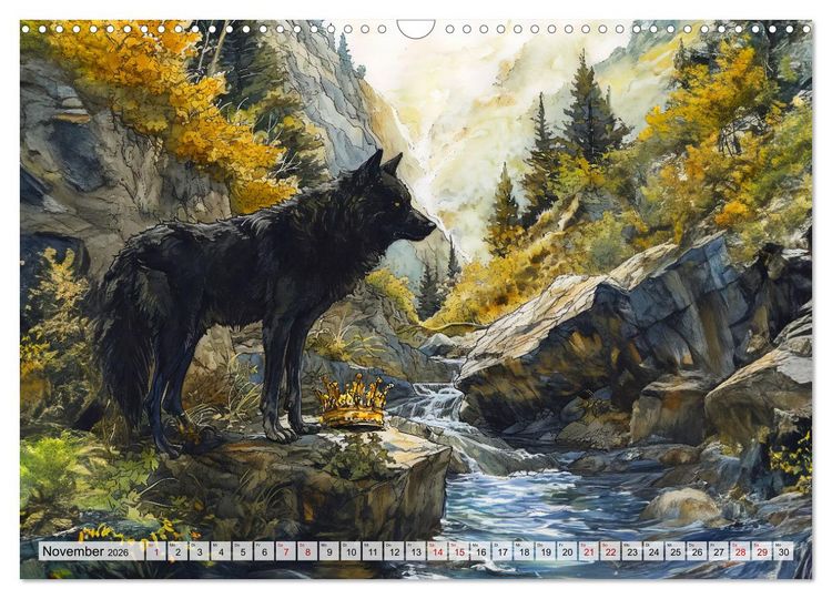 Produktbild: Die Rosstrappe - Sage vom Felsen im Harz bei Thale im Bodetal (Wandkalender 2026 DIN A3 quer), CALVENDO Monatskalender