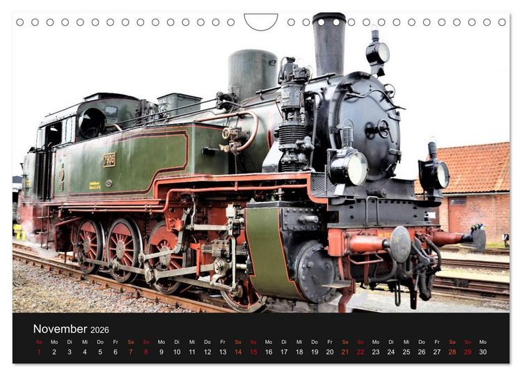 Produktbild: Dampflok-Nostalgie - 2026 schwergewichtige Lokomotiven (Wandkalender 2026 DIN A4 quer), CALVENDO Monatskalender