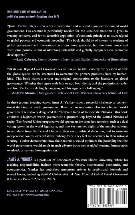 Produktbild: Beyond Global Governance