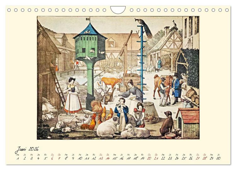 Produktbild: Alltagsleben der Biedermeier-Zeit (Wandkalender 2026 DIN A4 quer), CALVENDO Monatskalender