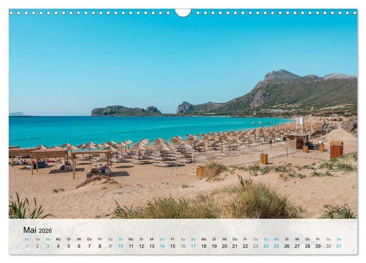 Produktbild: Kreta - Die sch&ouml;nsten Str&auml;nde (Wandkalender 2026 DIN A3 quer), CALVENDO Monatskalender
