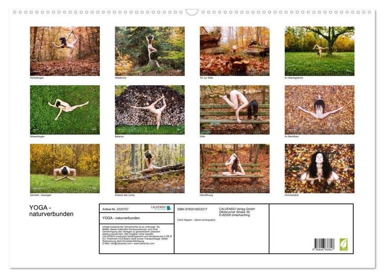 Produktbild: YOGA - naturverbunden (Wandkalender 2027 DIN A2 quer), CALVENDO Monatskalender